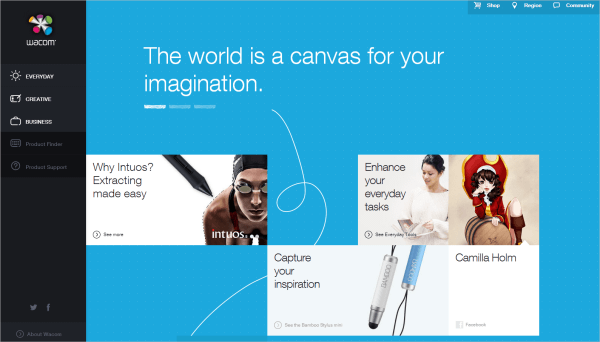 Site structure wacom.com