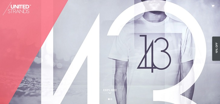 Site unitedstrands.com typography