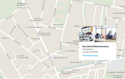 Map with company marker