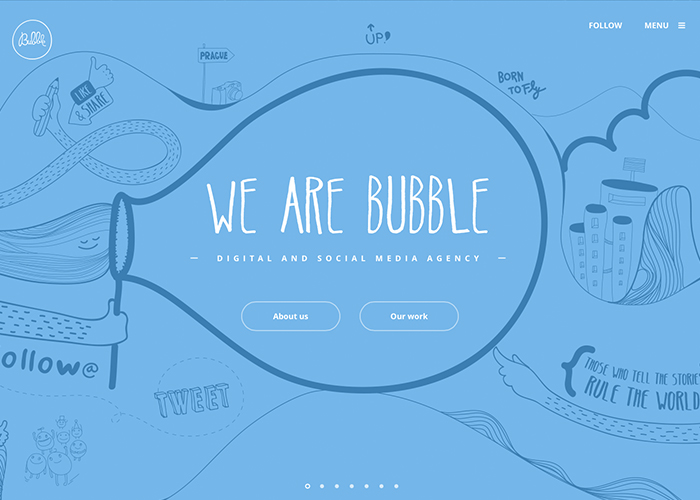 Site followbubble.com illustrations