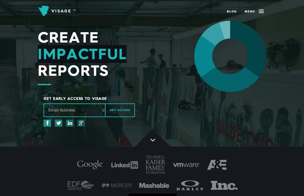 Site visage.co infographics