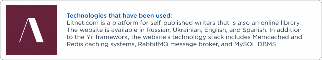 Litnet companie that use the Yii framework