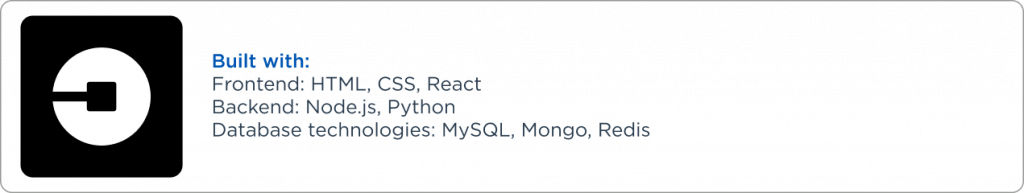 Uber companie that use Node.js