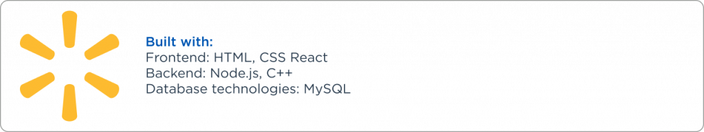 Walmart companie that use Node.j